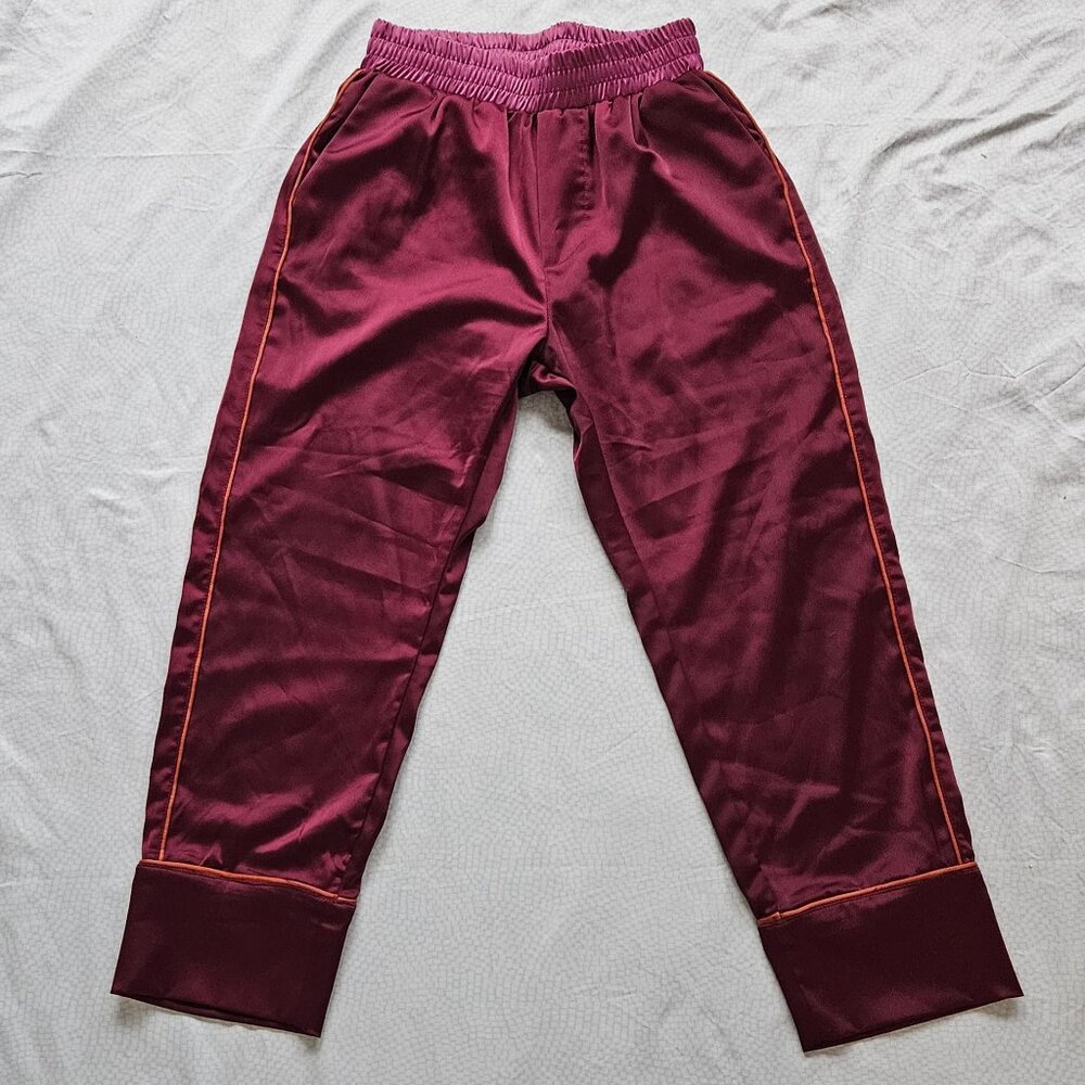 Joggers, Circular, S, Maroon Silk